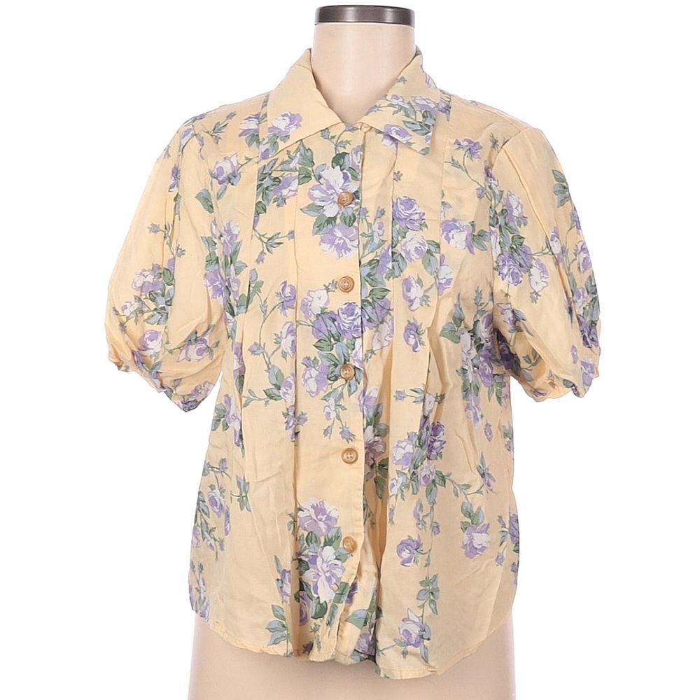 Simple Retro Floral Top